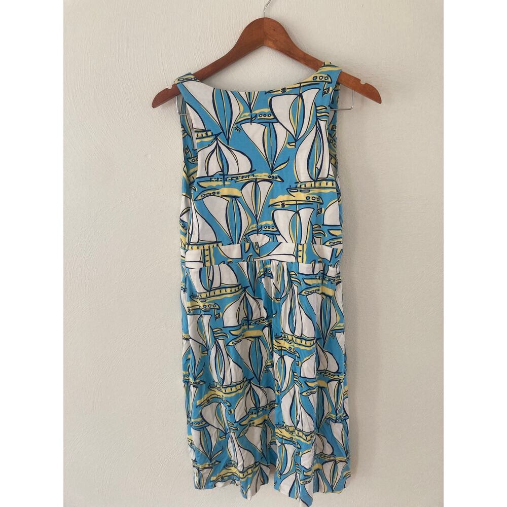 Lilly Pulitzer Patty Silk Cotton Knit Dress in Docksider Sailboat Boat L HTF - Picture 4 of 10